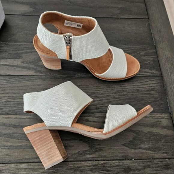 Tom's Majorca Cutout Heeled Sandal - Picture 1 of 2